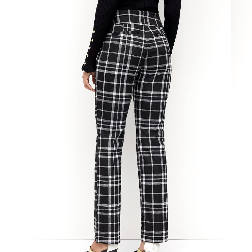 NWT NY&C Plaid Pants Black & Whote Medium Petite
